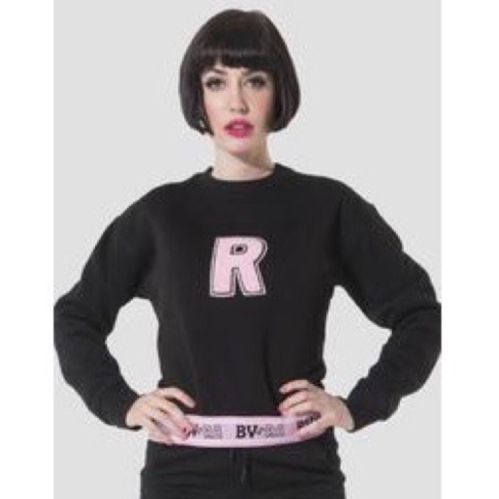 Rachel Antonoff Betty & Veronica Riverdale Letterman pullover fleece lined top L